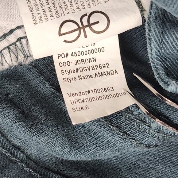 Gloria Vanderbilt Jeans Women 6 Green Amanda High Rise Tapered Leg Stretch Denim - Picture 10 of 15